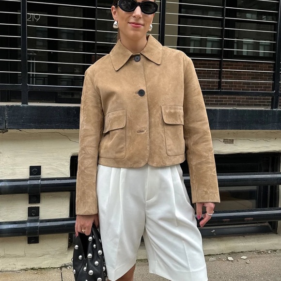 SPLIT SUEDE LEATHER JACKET WITH POCKET - Picture 6 of 8